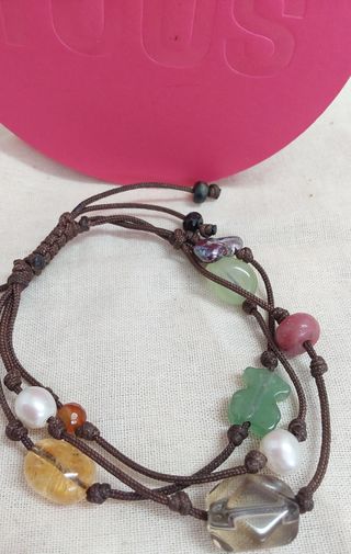 Pulsera Triple Tous Tibet con Gemas.Original