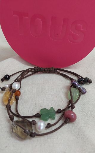 Pulsera Triple Tous Tibet con Gemas.Original