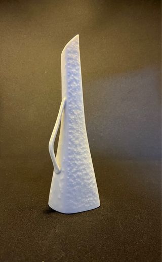 Jarrón de porcelana blanca alemana años 50