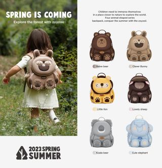 Mochila de tigre preescolar para niños