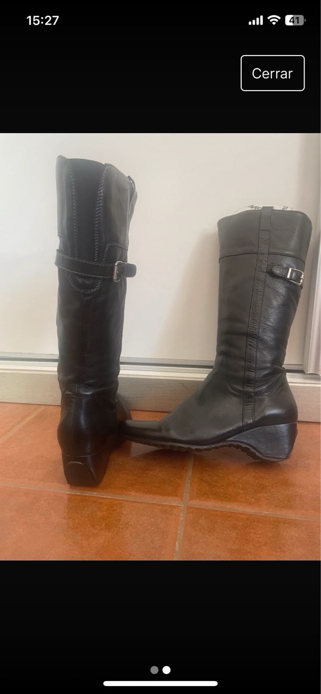 Botas piel por debajo de la rodilla