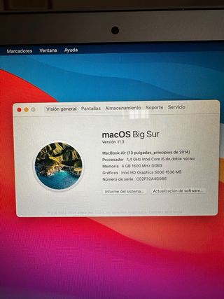 Macbook air 13 2014 256GB