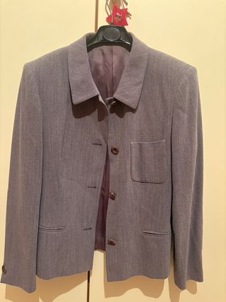 Giacca misto lana grigia