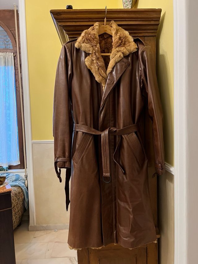 Cappotto uomo in pelle foderato in rat mousquet