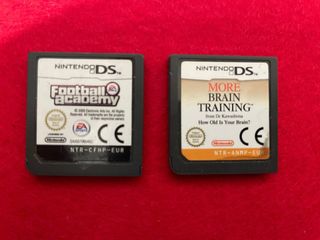 Football Academy y More Brain training Nintendo ds