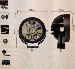 Faro  antiniebla 7 LED moto y todoterreno 