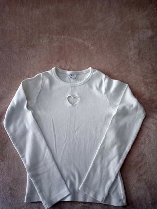 Sudadera de niña y blusa Blanca 