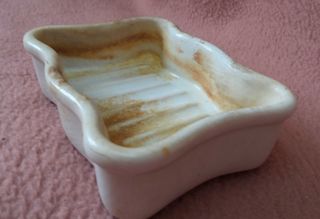 Base Porta Jabón Antigua de Porcelana - Siglo XIX