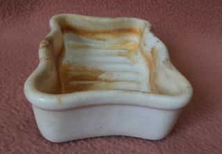 Base Porta Jabón Antigua de Porcelana - Siglo XIX