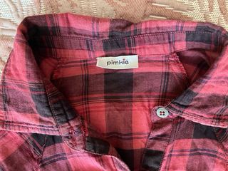 Camisa larga de cuadros