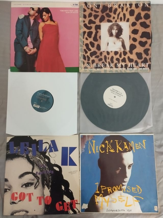 Pack 6 vinilos pop años 2000