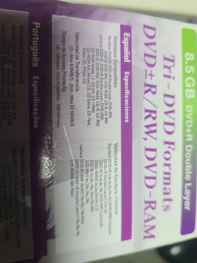 Lectora grabadora CD/DVD LG NUEVA