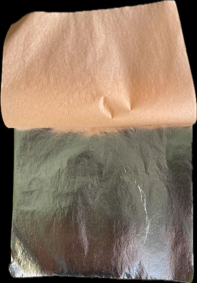 Libro di 25 fogli di finta argento x7