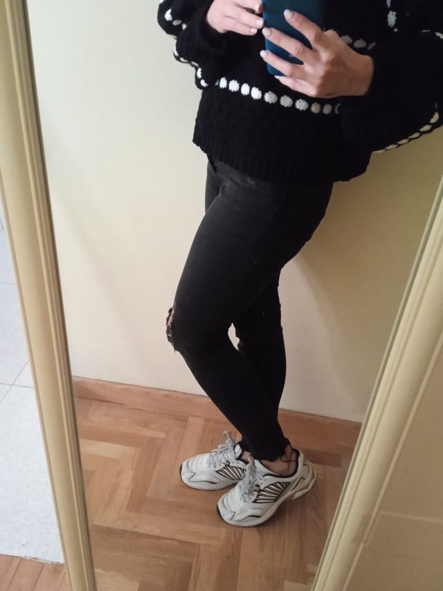 vaquero cintura media tobillero zara