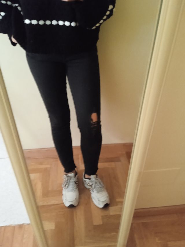 vaquero cintura media tobillero zara