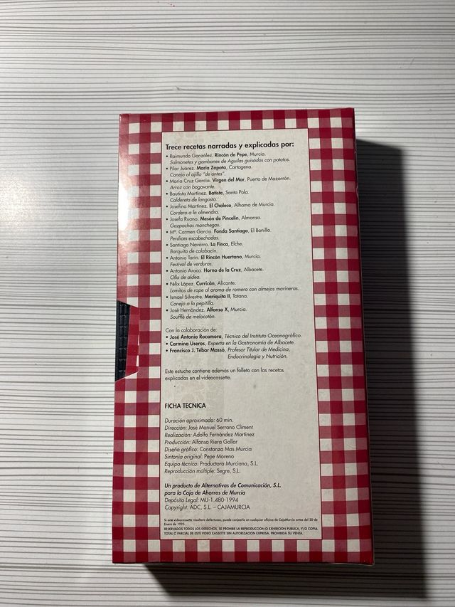 VHS Recetario gastronomico de nuestra tierra