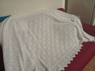 Copriletto singolo in uncinetto 