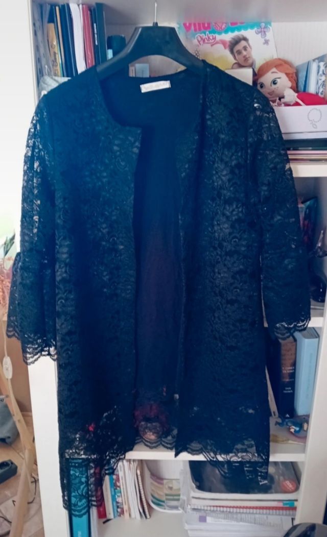 Giacca nera in pizzo