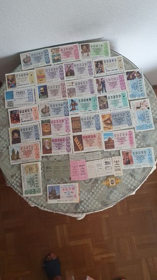 Lote Colecionista de Décimos Lotería....