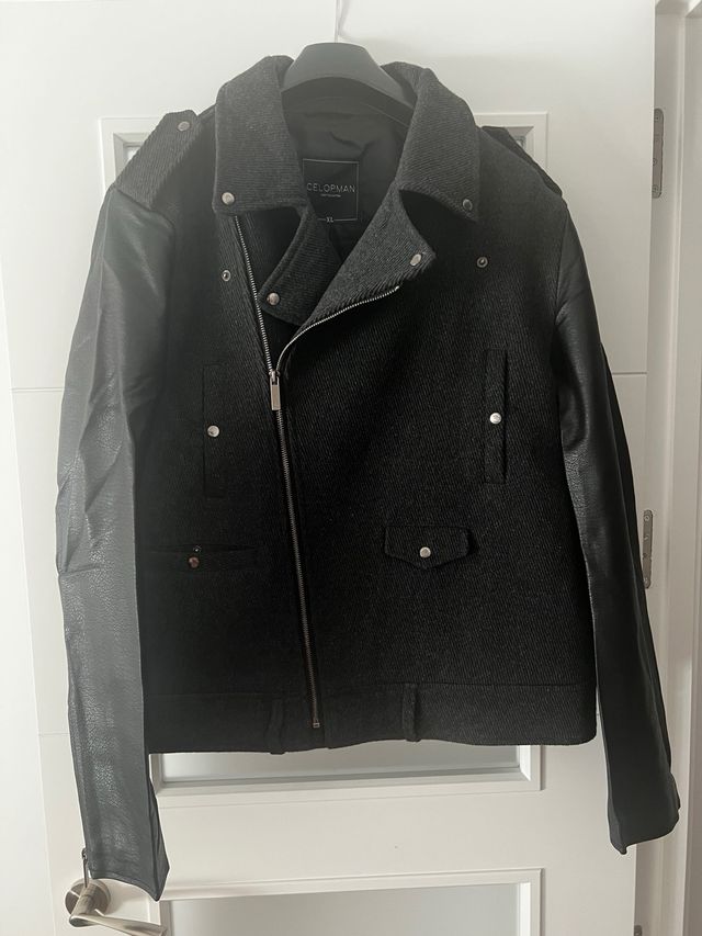 Cazadora negra hombre