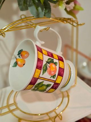 Taza tipo mug, para café o té de porcelana inglesa