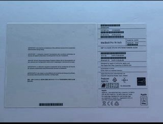 Caja Macbook pro  vacia M3 14 2024