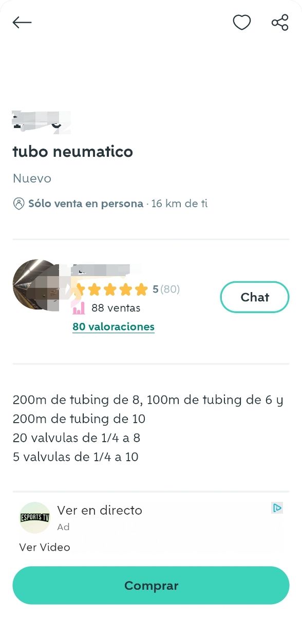 TUBO NEUMÁTICO AIRE