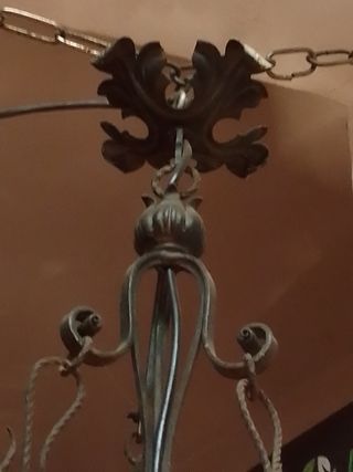 Lampada Liberty in ferro battuto