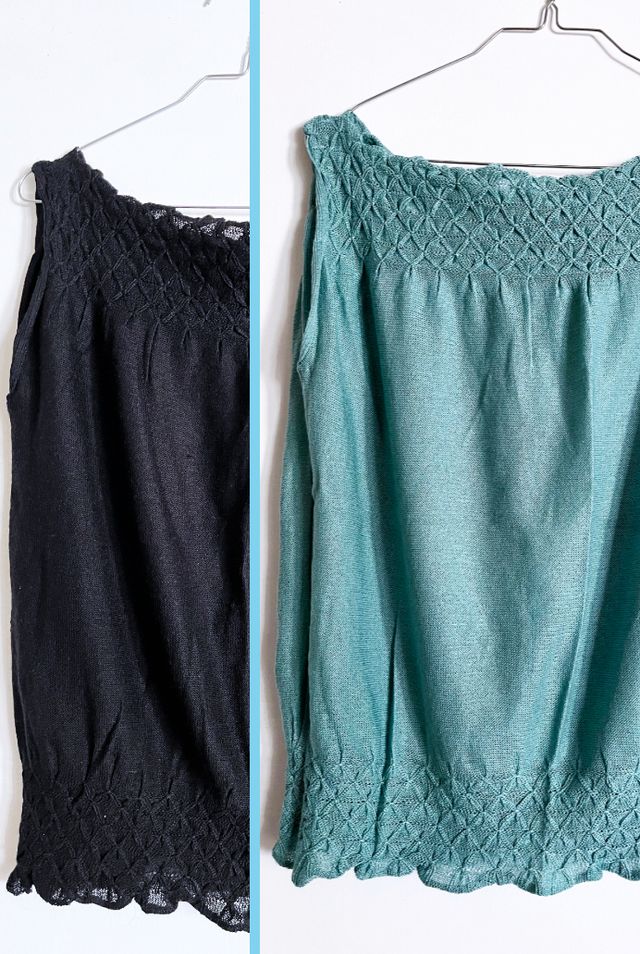 Top canotta donna in lana mohair 2 pezzi