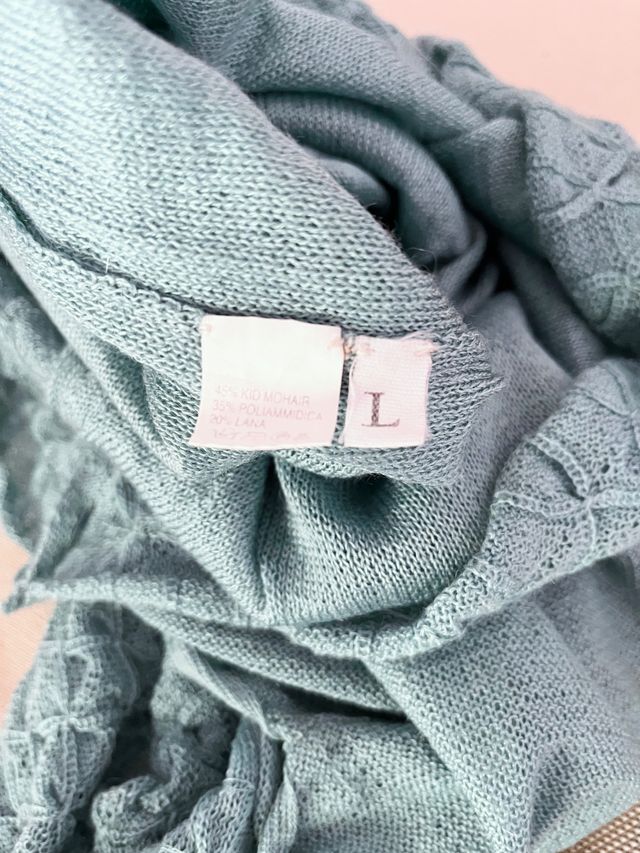 Top canotta donna in lana mohair 2 pezzi