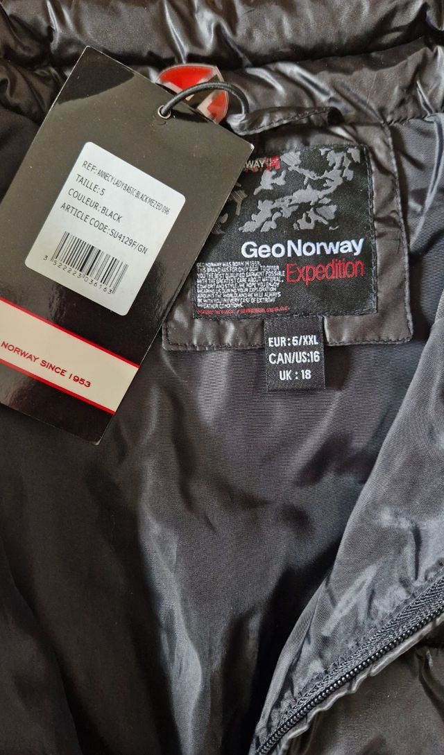 Chaqueta acolchada G Norway,  como una L, negro, M