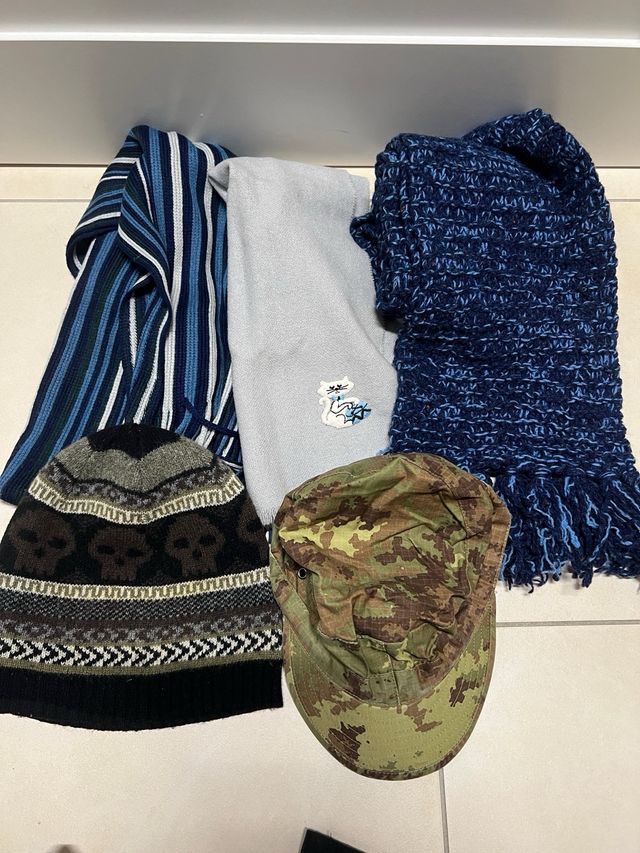 Set sciarpe e cappello uomo
