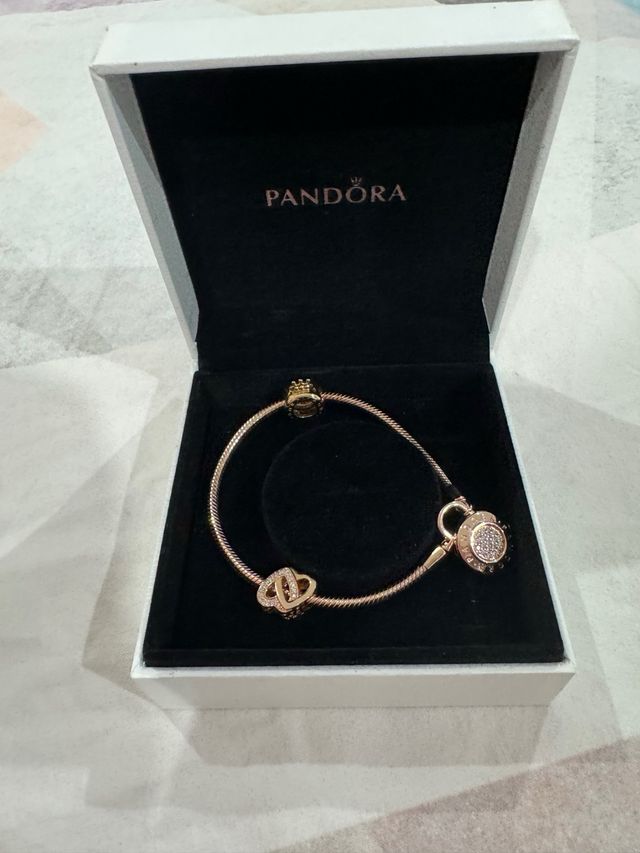 Pulsera cadena de serpiente oro rosa brillante 