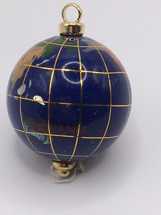 Esfera mapa mundi en oro  18k y lapislazuli