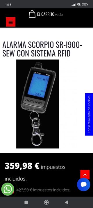 Alarma moto scorpion sr-i900