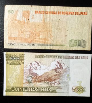 Perù Banconota 50 / 500 Intis