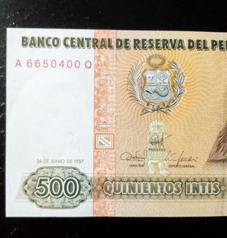 Perù Banconota 50 / 500 Intis