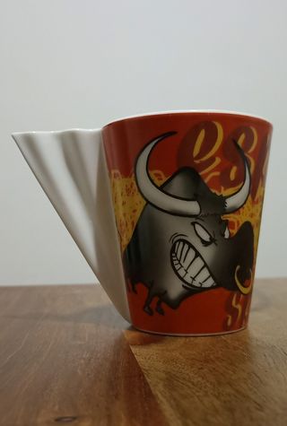 Tazza souvenir Spagna Barcelona toro corride 