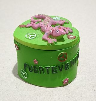 Souvenir Formentera Spagna Geko verde cuore