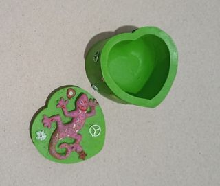 Souvenir Formentera Spagna Geko verde cuore