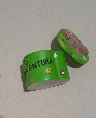 Souvenir Formentera Spagna Geko verde cuore