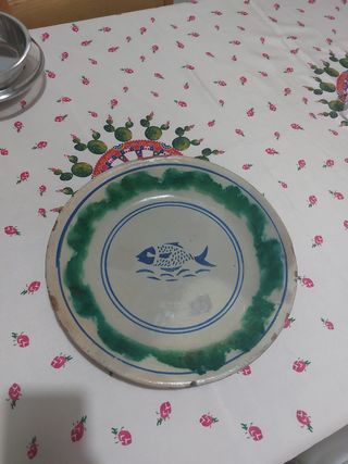 Piatto antico ceramica Caltagirone 
