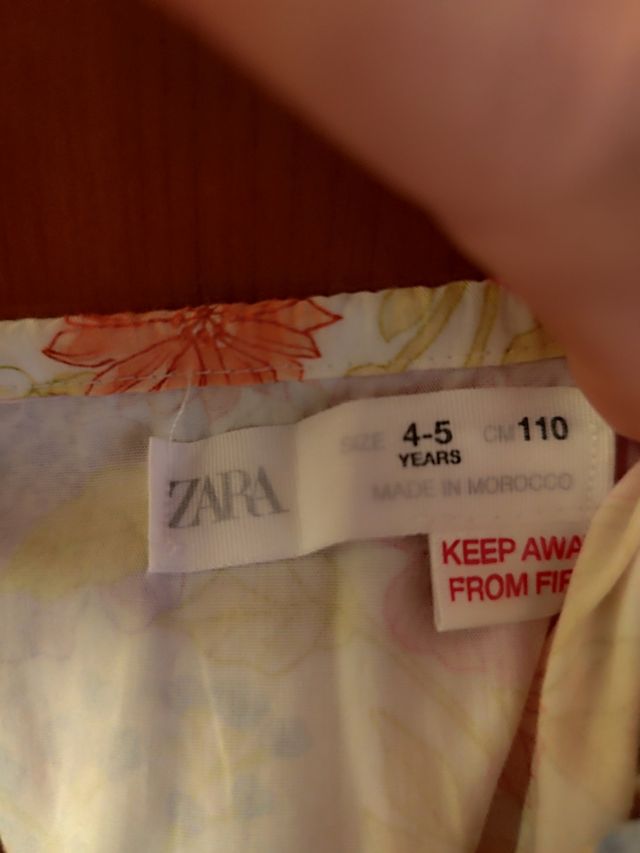 Vestido Flores Niña Zara