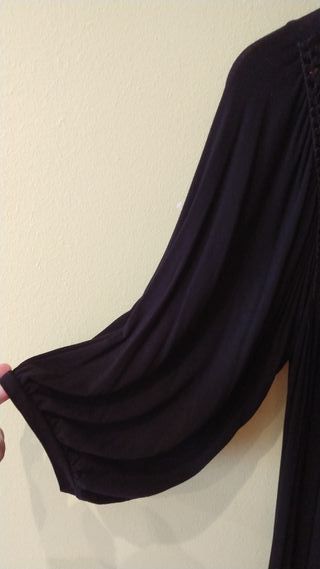 VESTIDO NEGRO CROCHET ABALORIOS