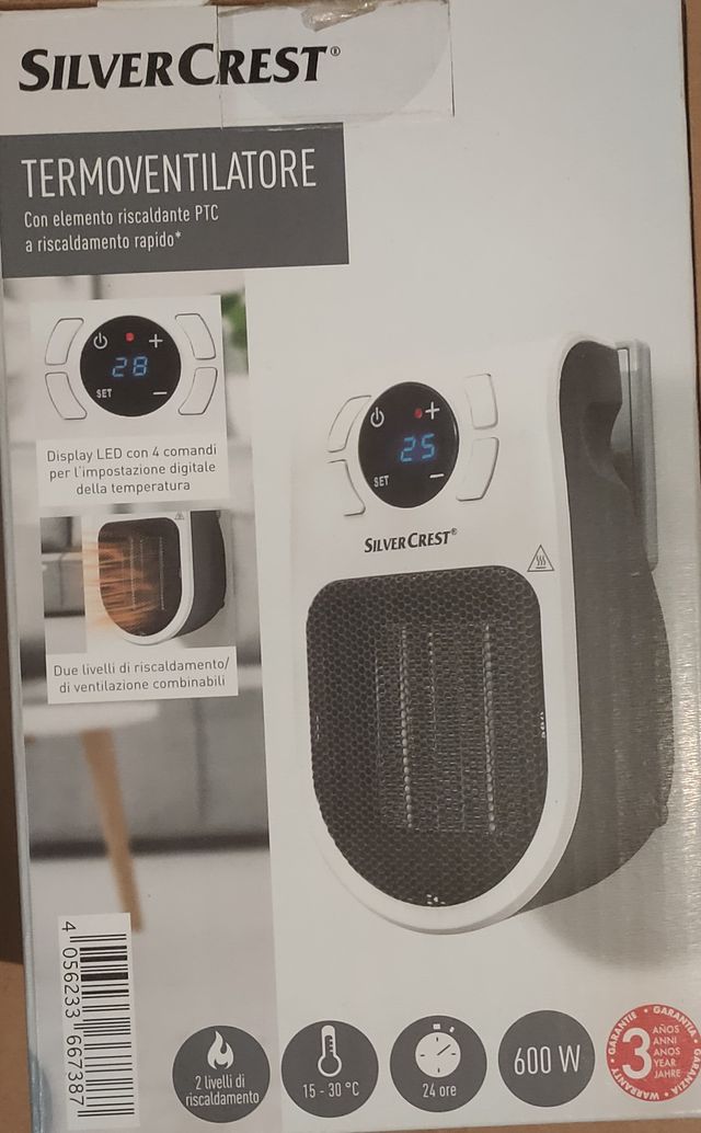 Termoventilatore portatile a parete