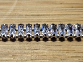 Bracciale Tennis 17x0,5 cm Nuovo Donna Argento