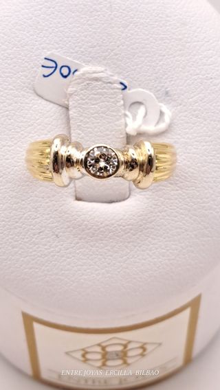 Solitario diamantes oro 18k 