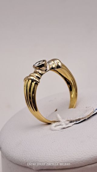 Solitario diamantes oro 18k 