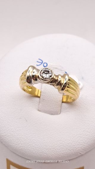 Solitario diamantes oro 18k 
