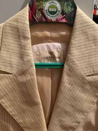 Chaqueta de traje de lino mujer t/40